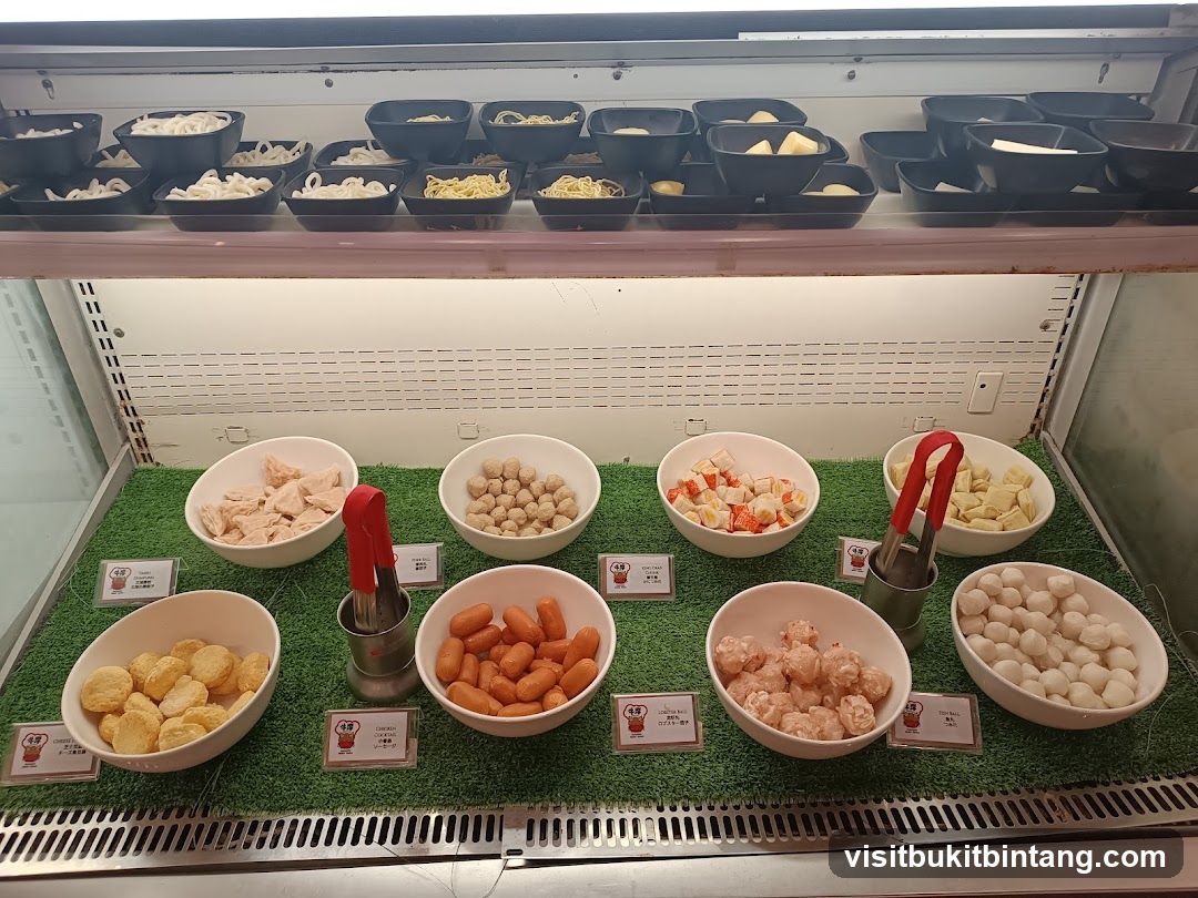 Buffet Display with Assorted Ingredients