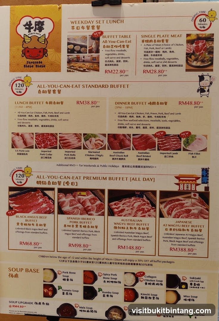 Yappyu Nori Japanese Shabu Shabu Menu