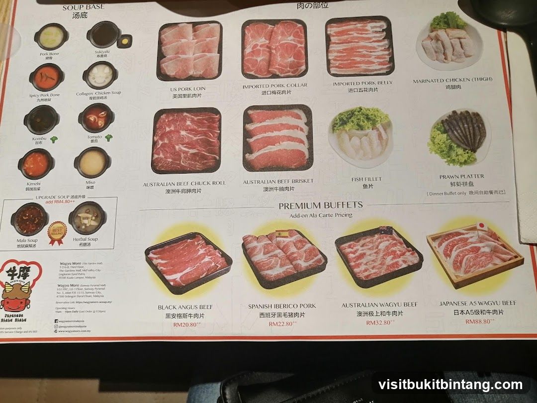Wagyu More Menu