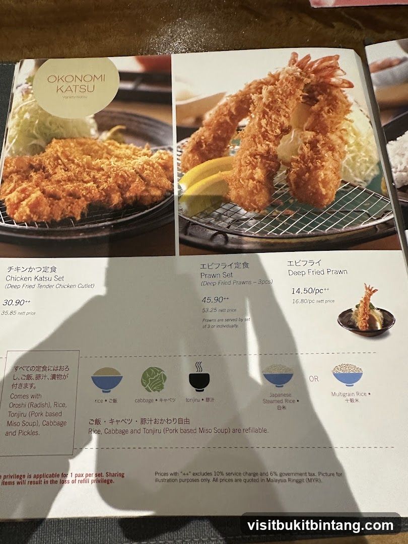 OKONOMI KATSU Menu
