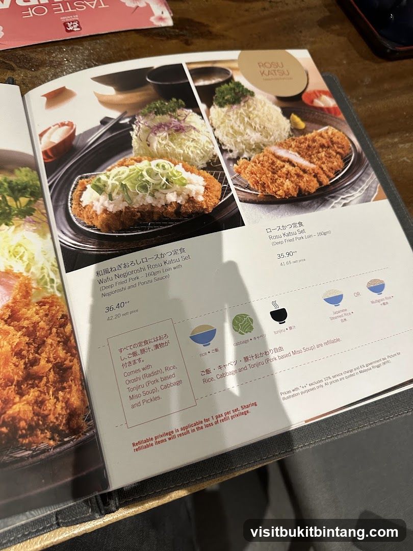 Rosu Katsu Menu