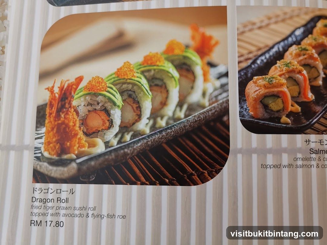 Sushi Menu