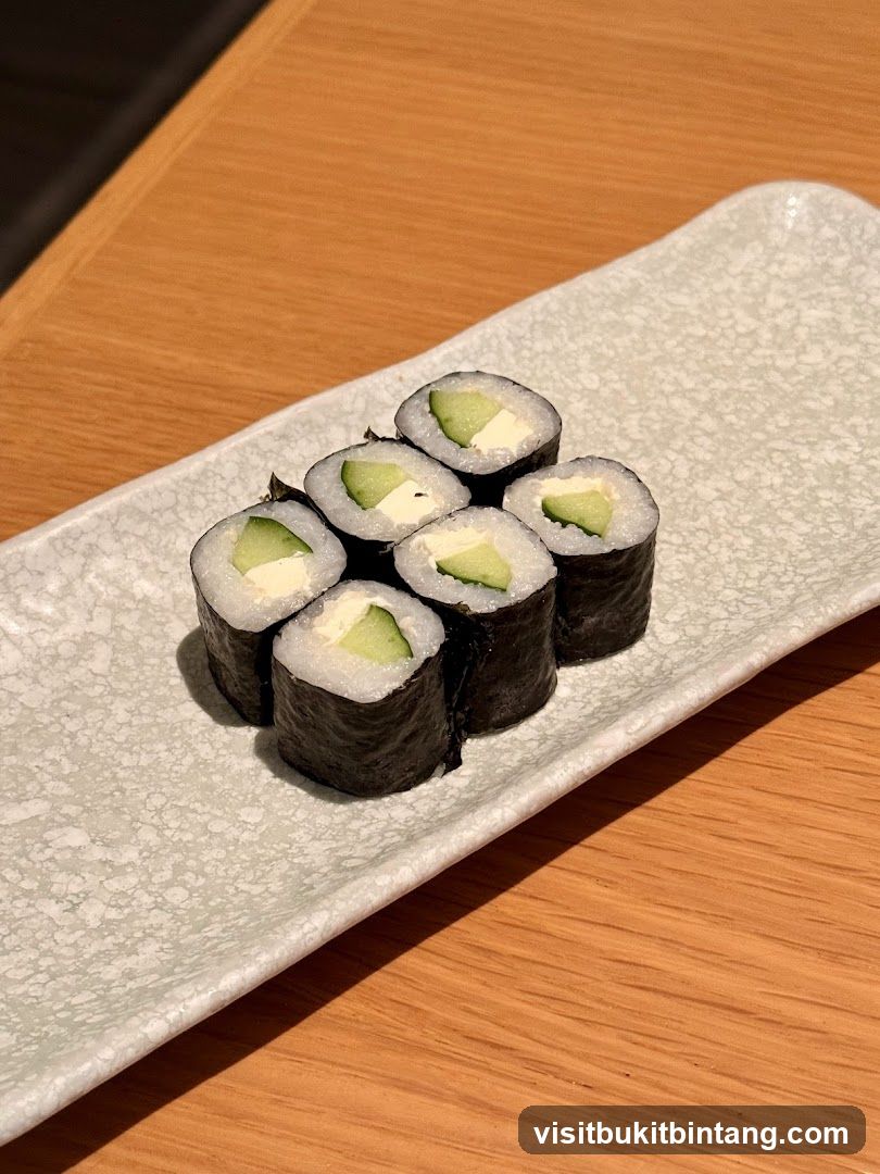 Cucumber and Cream Cheese Sushi Rolls