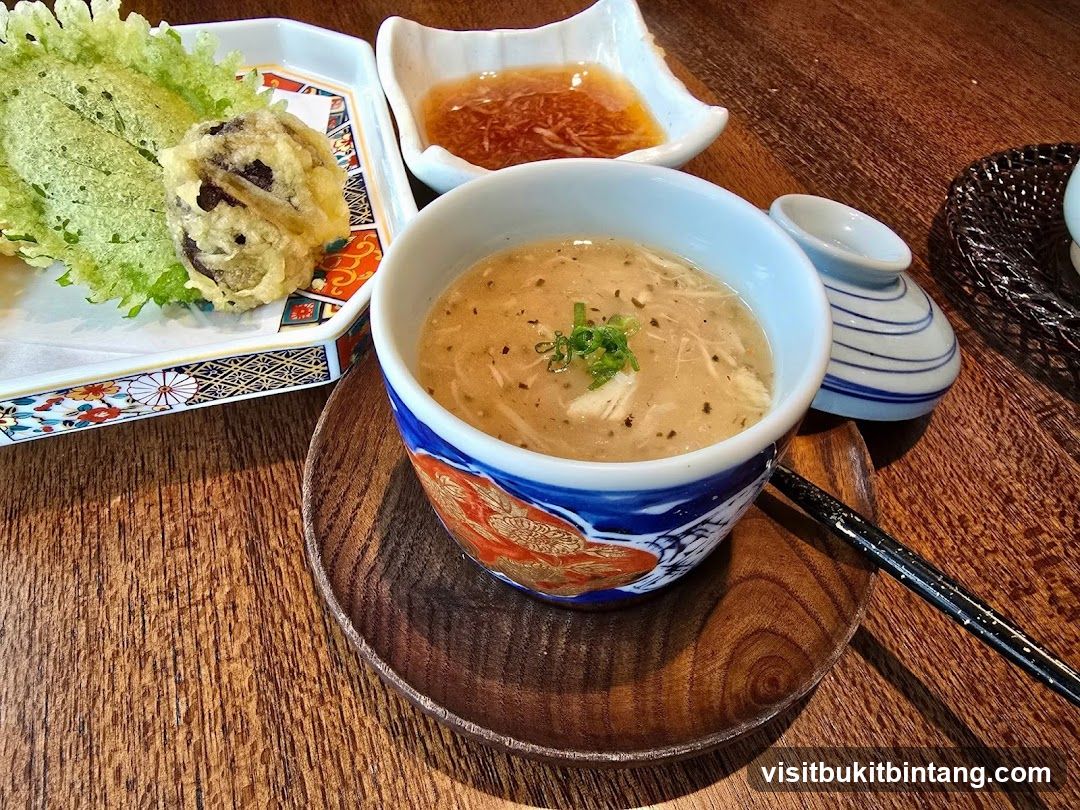 Japanese Meal with Tempura and Soup