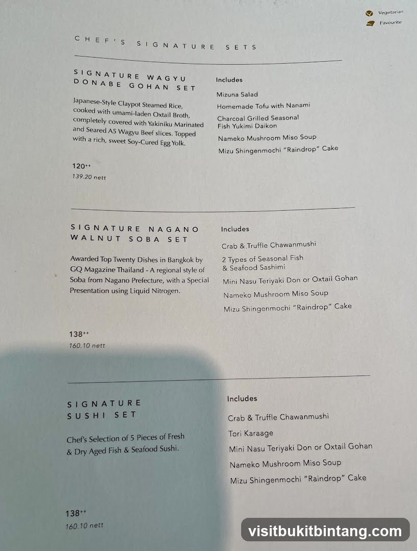 Chef's Signature Sets