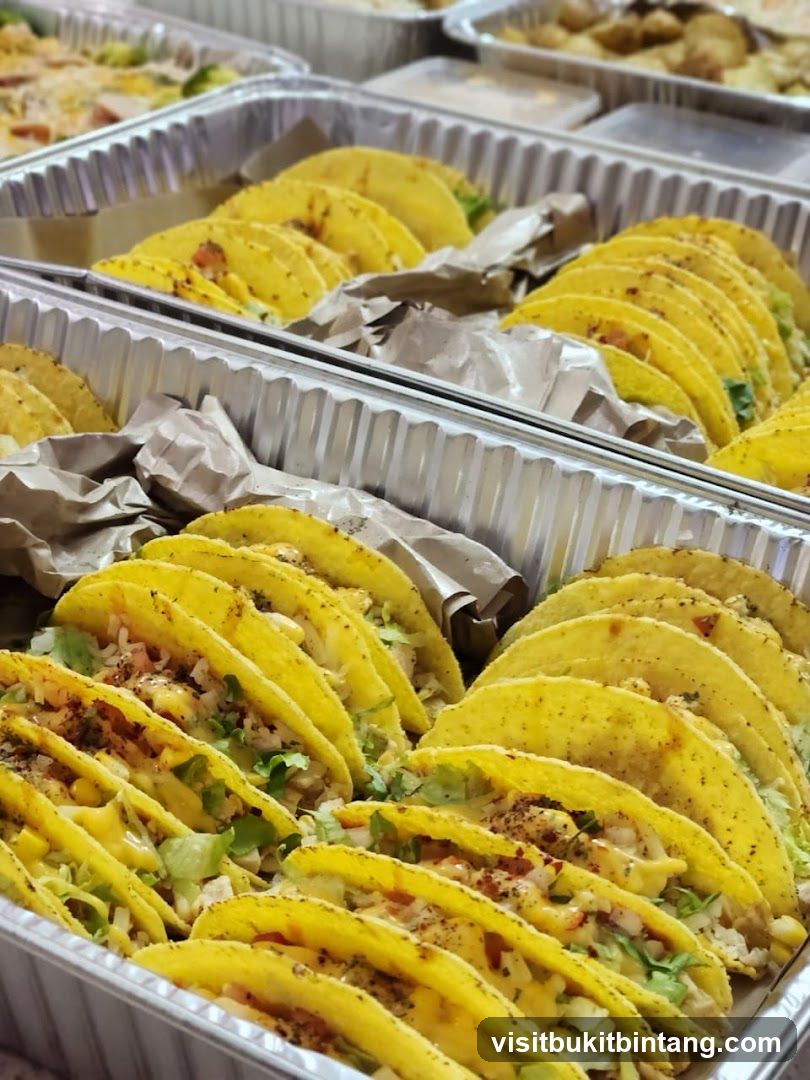 Tacos in aluminum trays