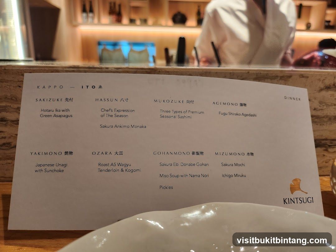 Kappo Ito Dinner Menu