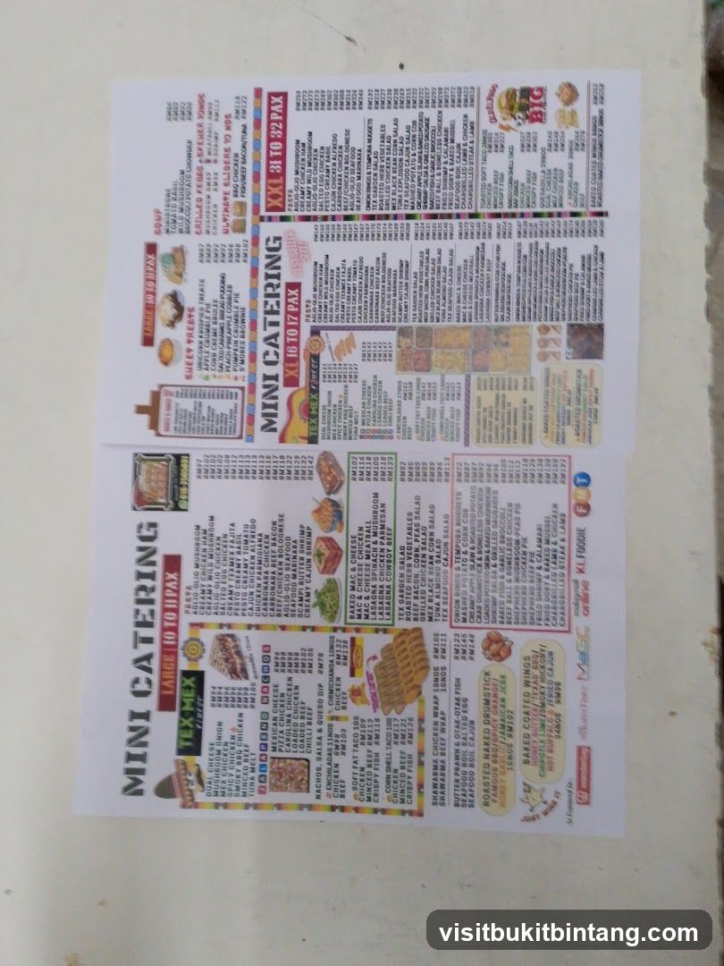 Mini Catering Menu