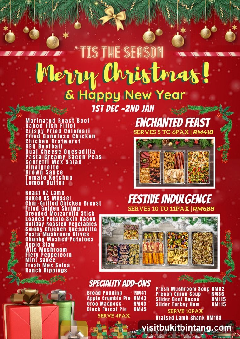 Christmas and New Year Feast Menu