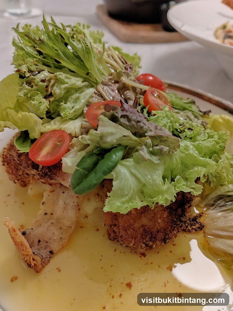 Fried Dish with Salad