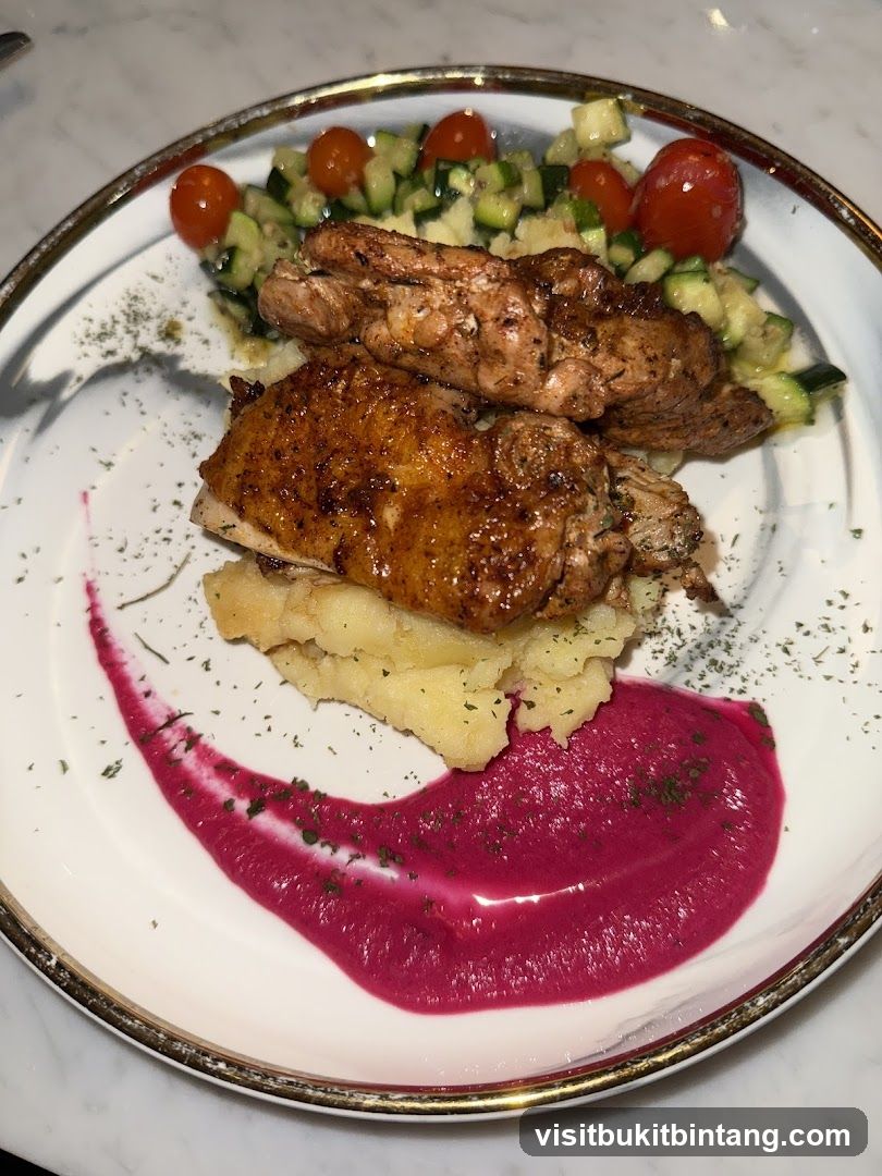 Chicken with Mashed Potatoes and Cherry Tomatoes