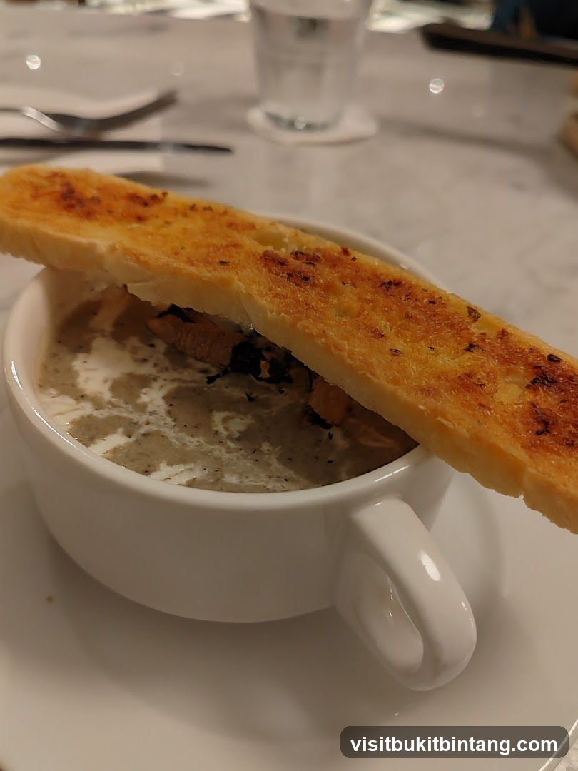 Mushroom Soup with Crouton