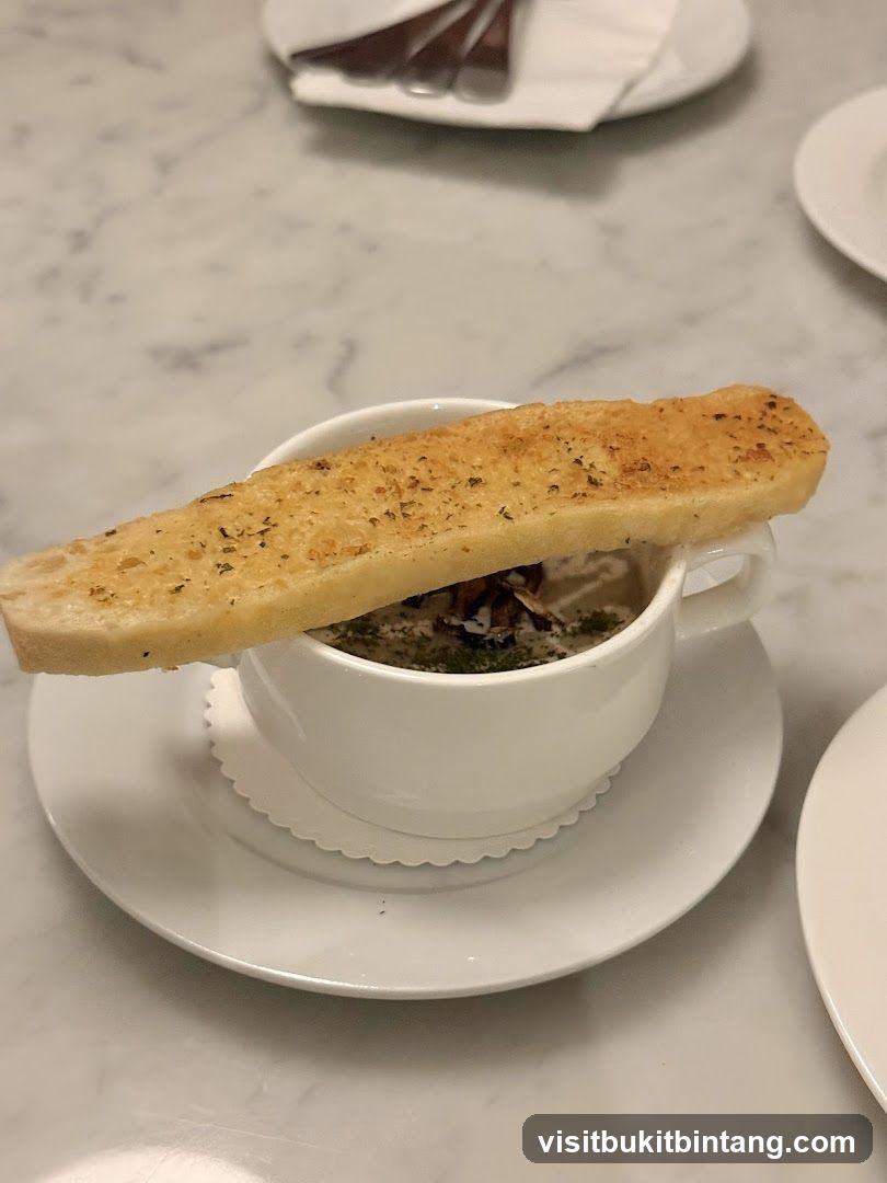 Mushroom Soup with Crouton