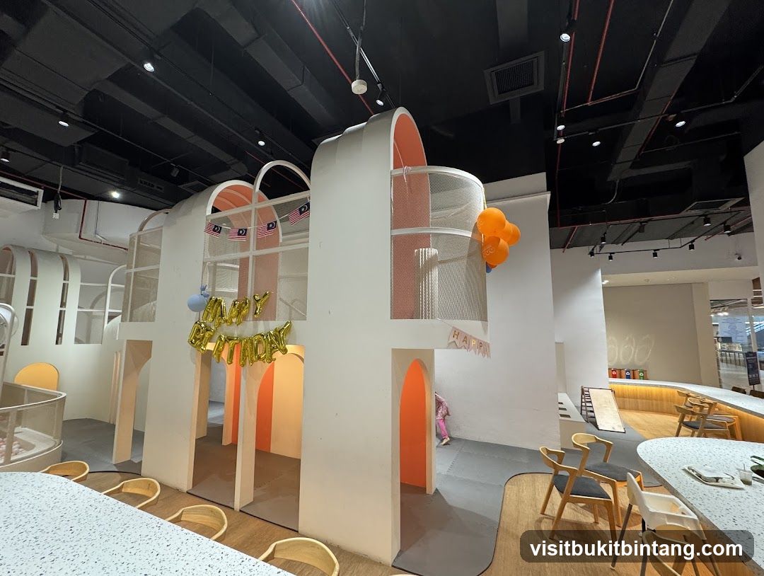 Indoor Playground with Birthday Decorations