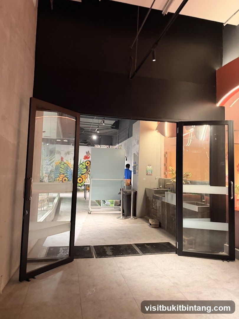 Entrance to an indoor exhibit