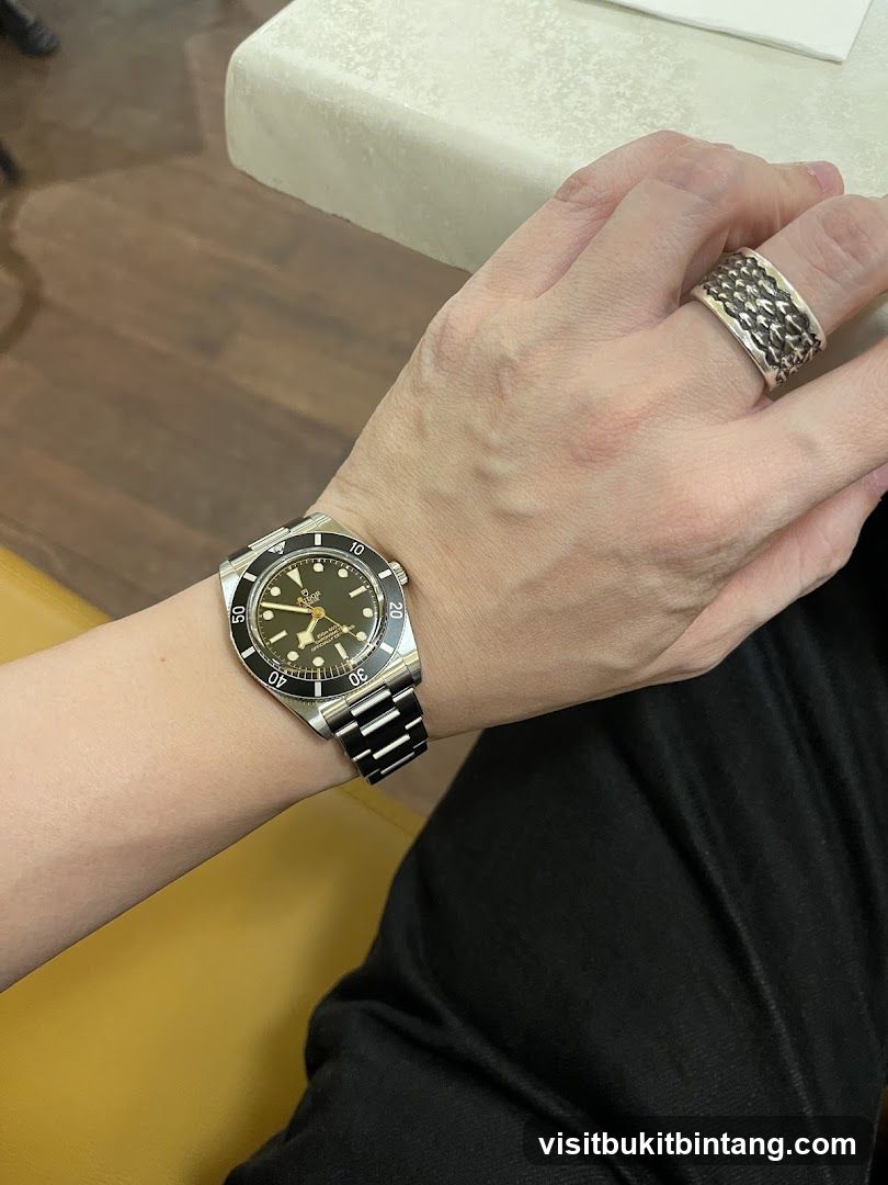 Person wearing a watch and ring