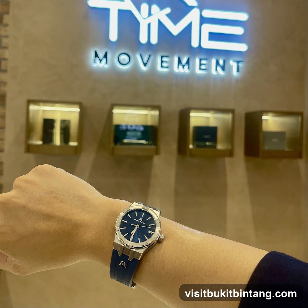 Watch on Wrist with Store Signage