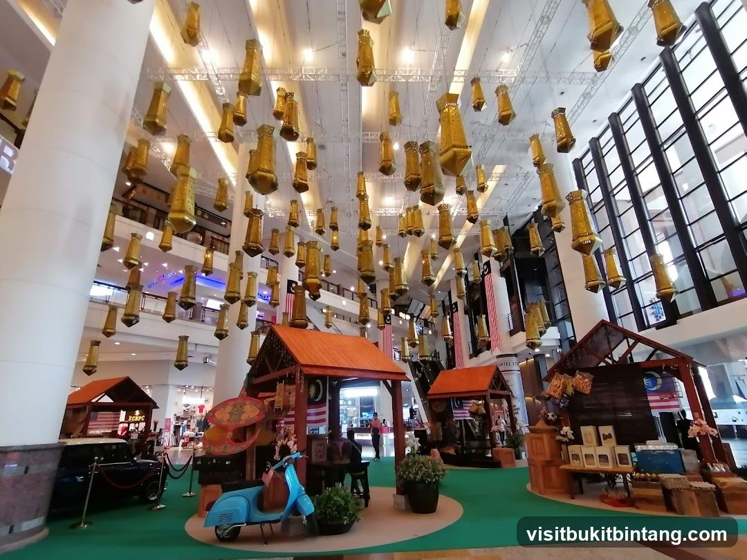Mall Interior with Festive Decorations
