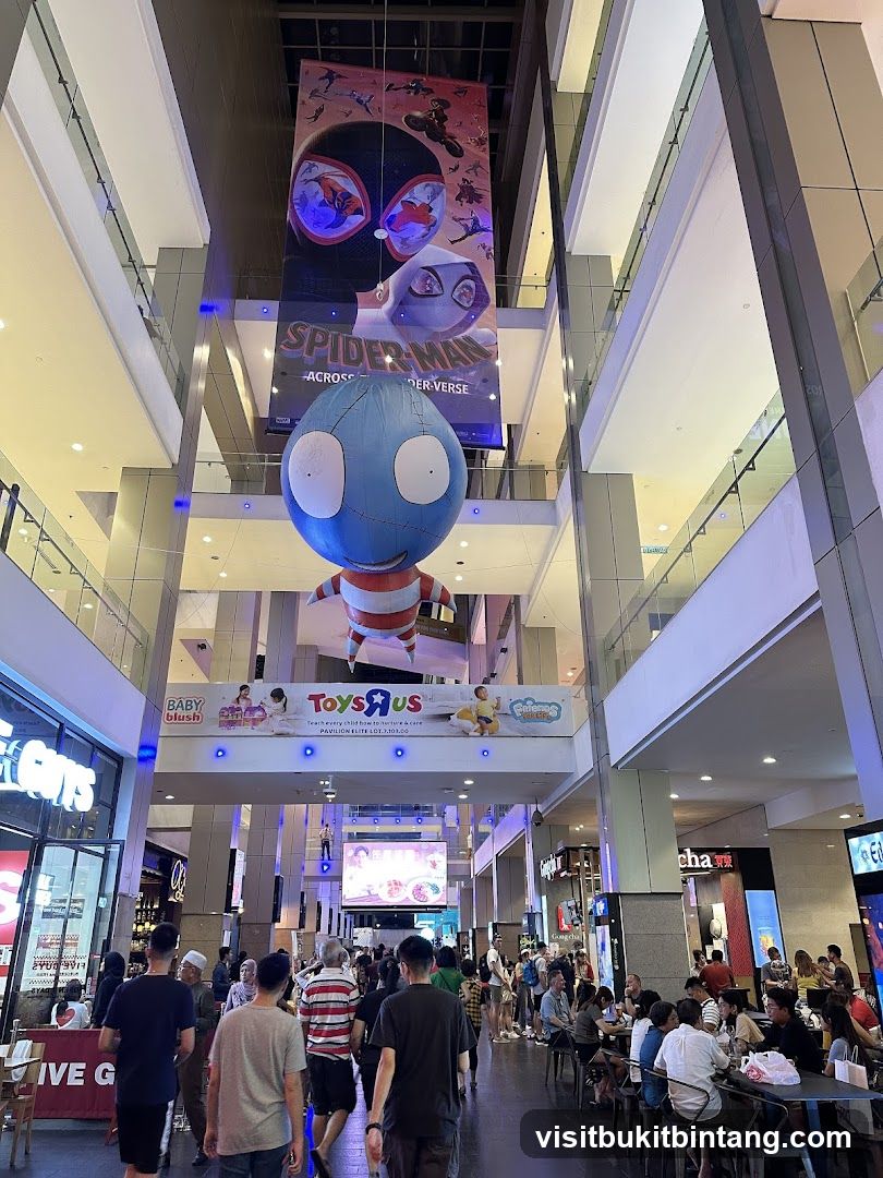 Mall Interior with Spider-Man Banner