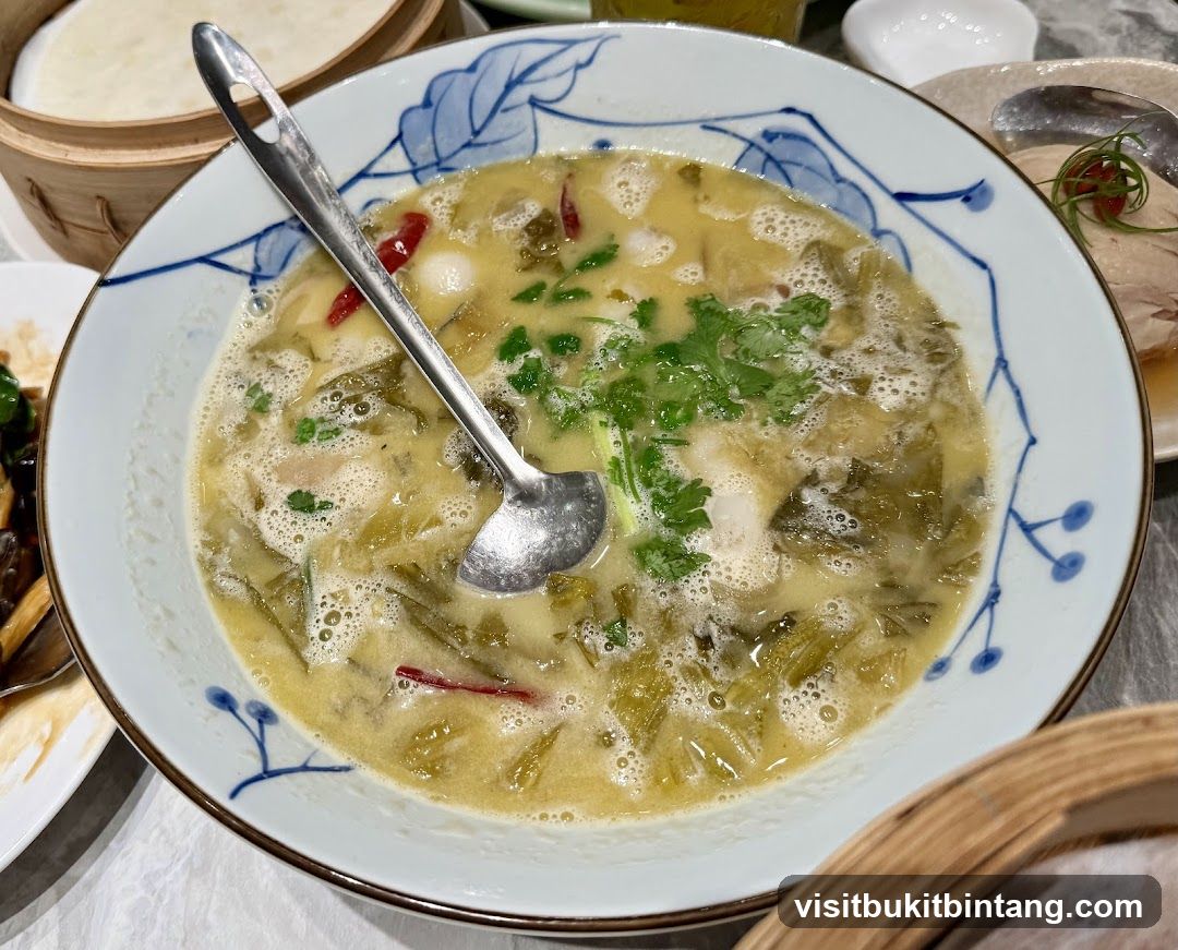 Soup with Pickled Greens and Fish
