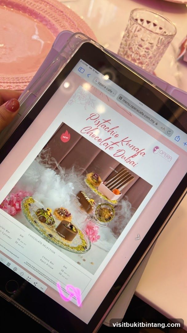 Opera Cafe Menu