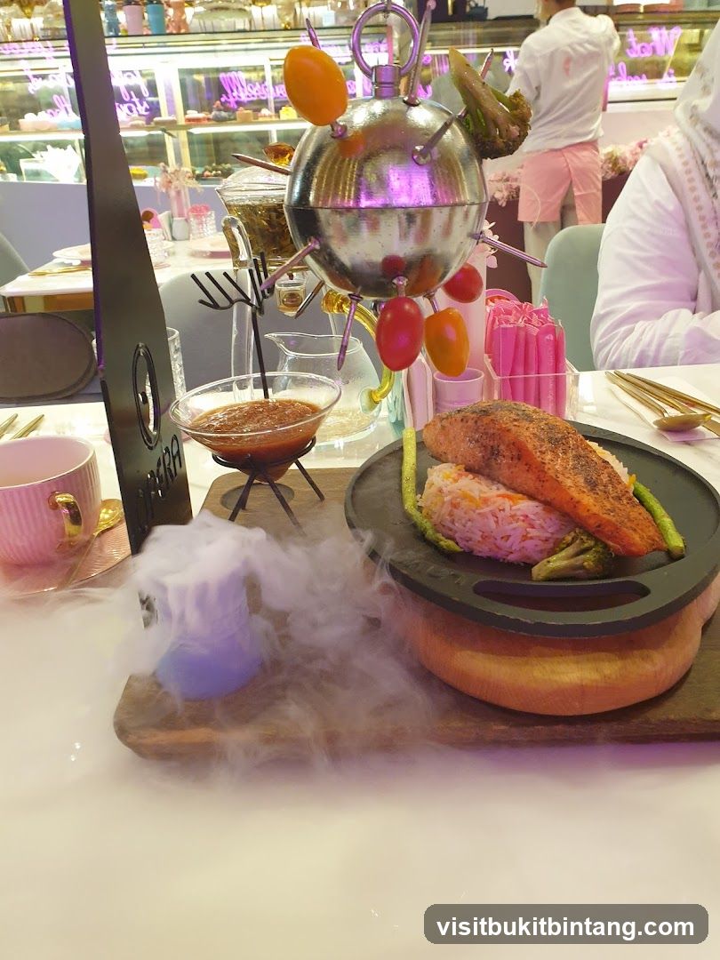 Salmon Dish with Smoke Effect