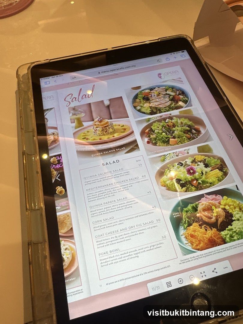 Salad Menu