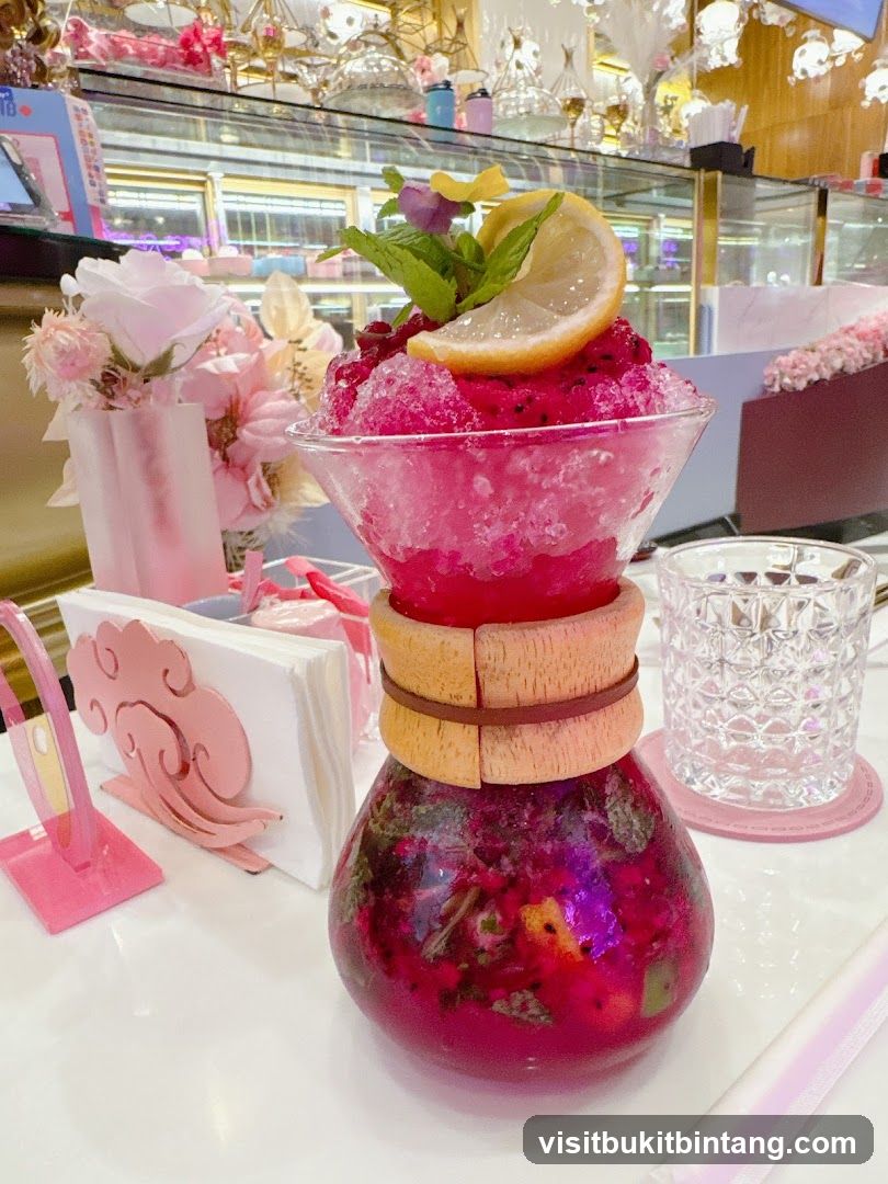 Dragon Fruit Shaved Ice Dessert