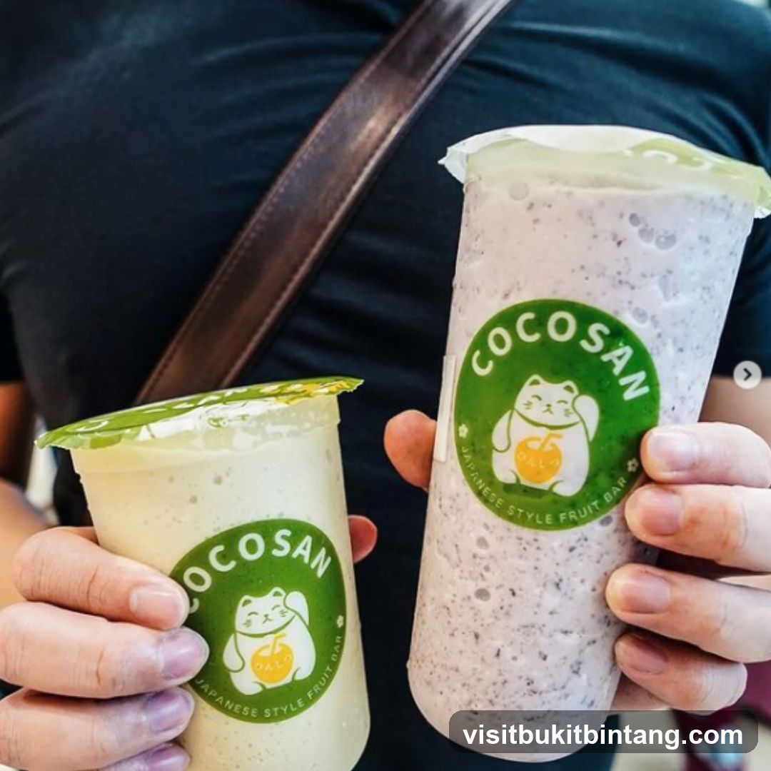 Two drinks with Cocosan branding