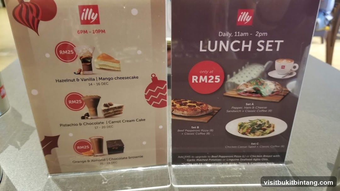 Illy Lunch Set and Dessert Promotions