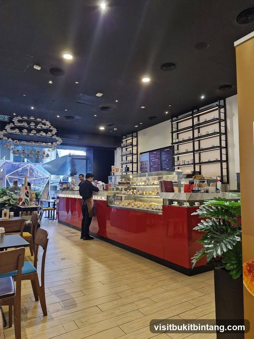 Cafe Interior with Display Counter