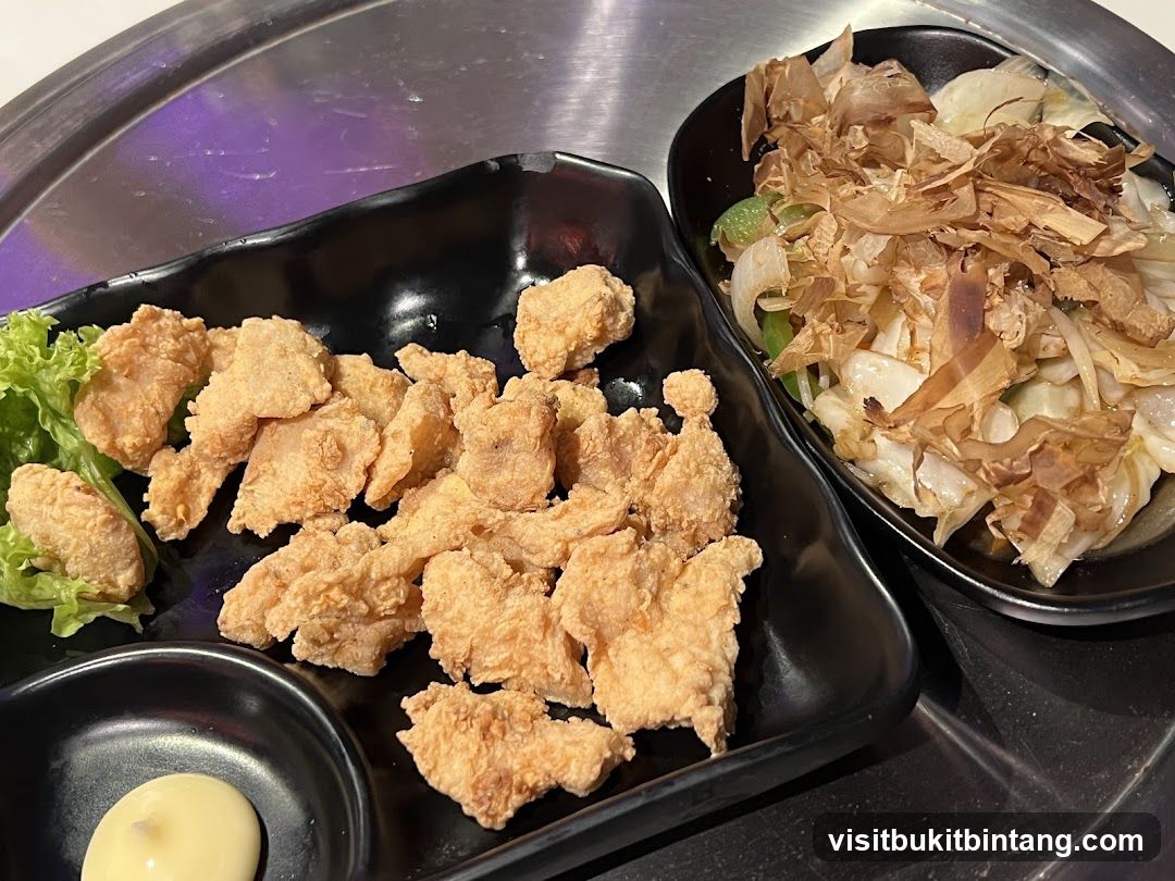 Fried Chicken and Salad