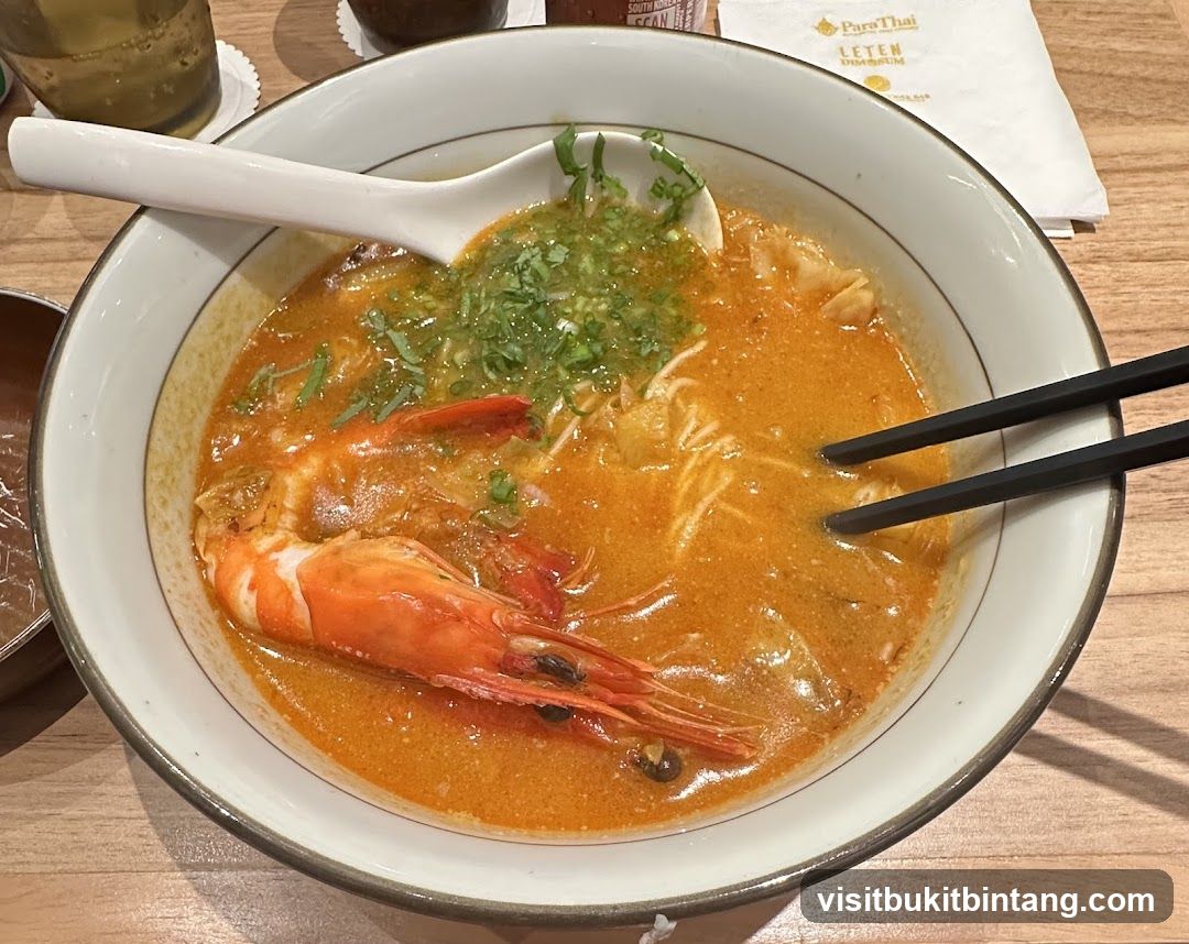 Bowl of Laksa with Shrimp