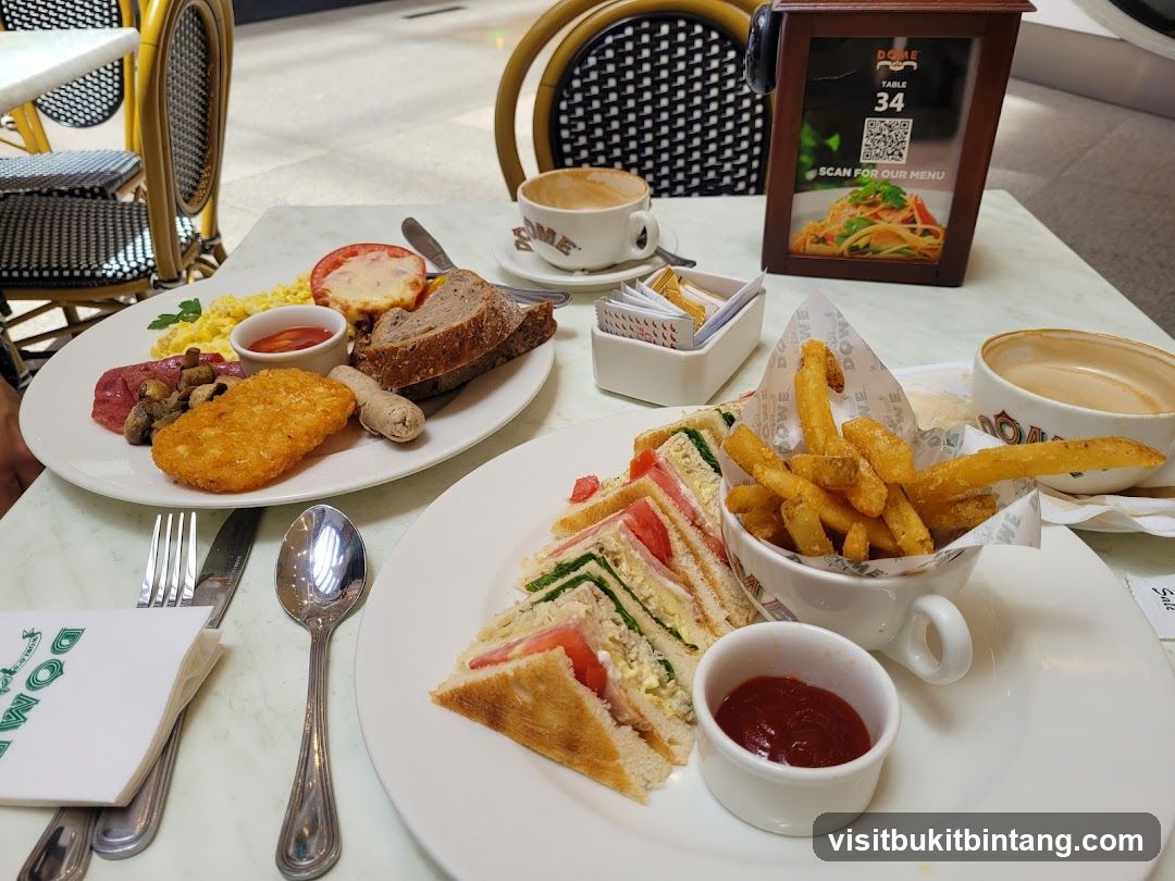 Cafe Table with Food