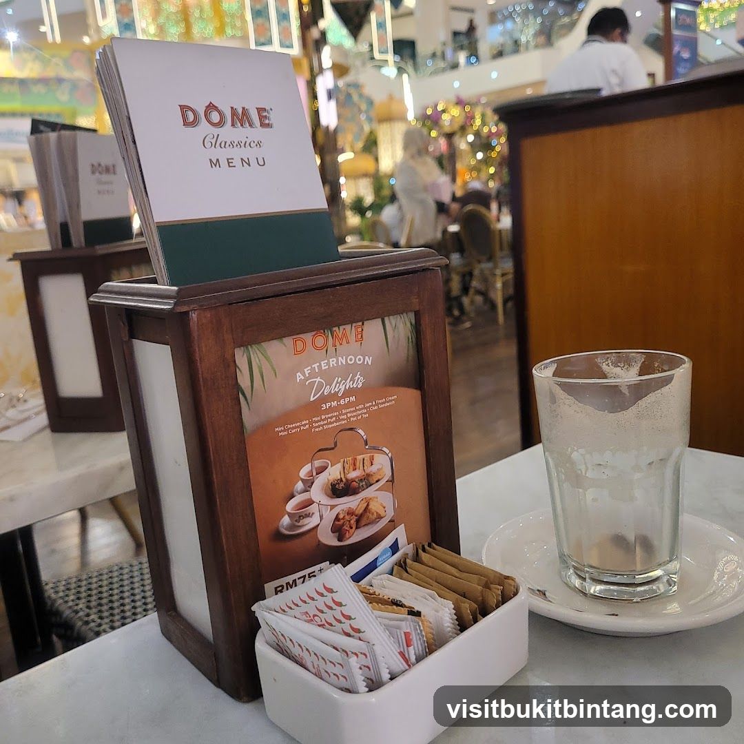 Dome Classics Menu and Afternoon Delights