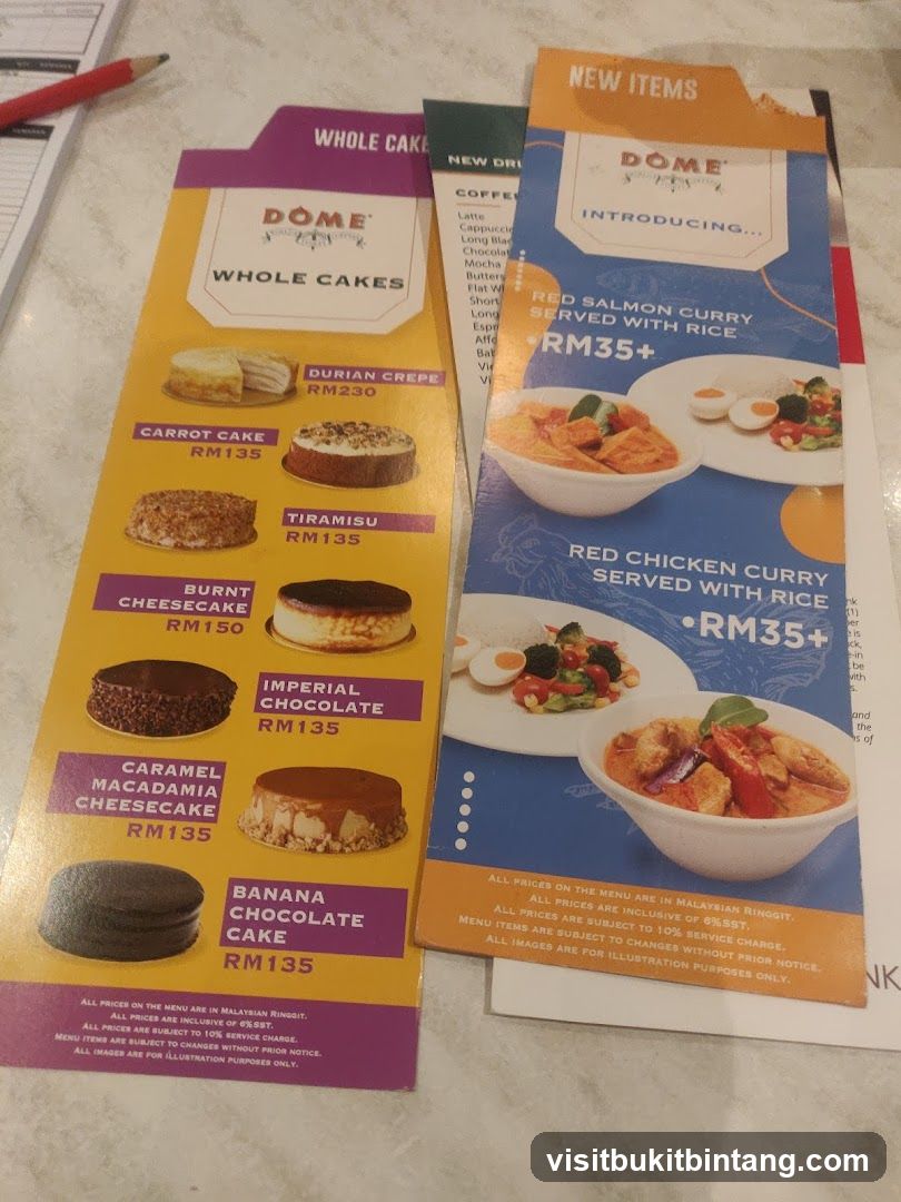 Dome Whole Cakes and New Items