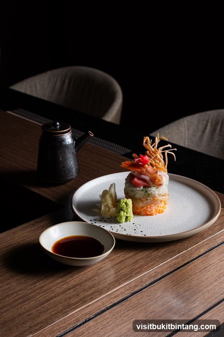 Sushi Tower with Soy Sauce