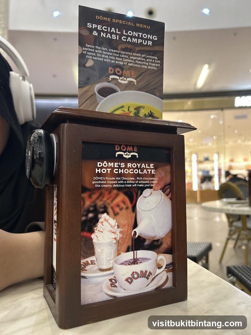 Dome Special Menu Display