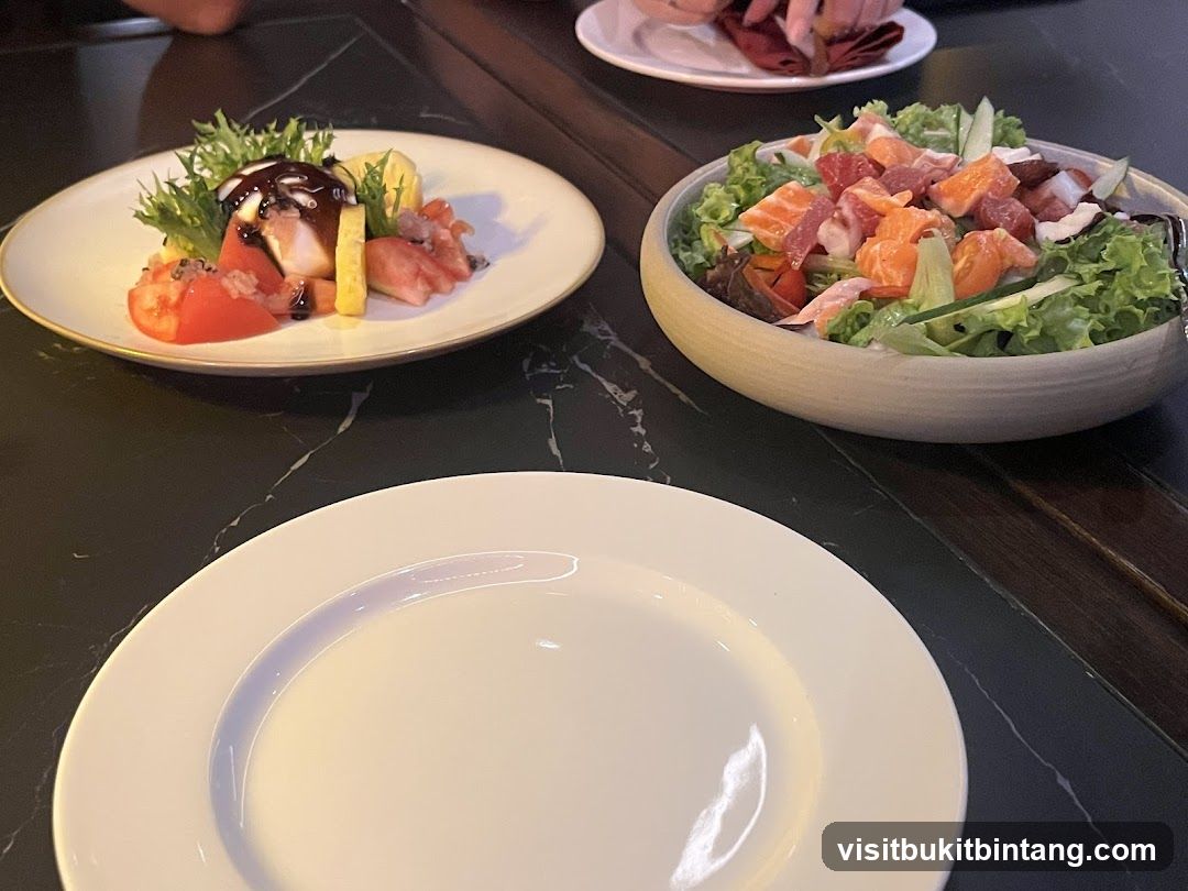 Sashimi Salad and Appetizer