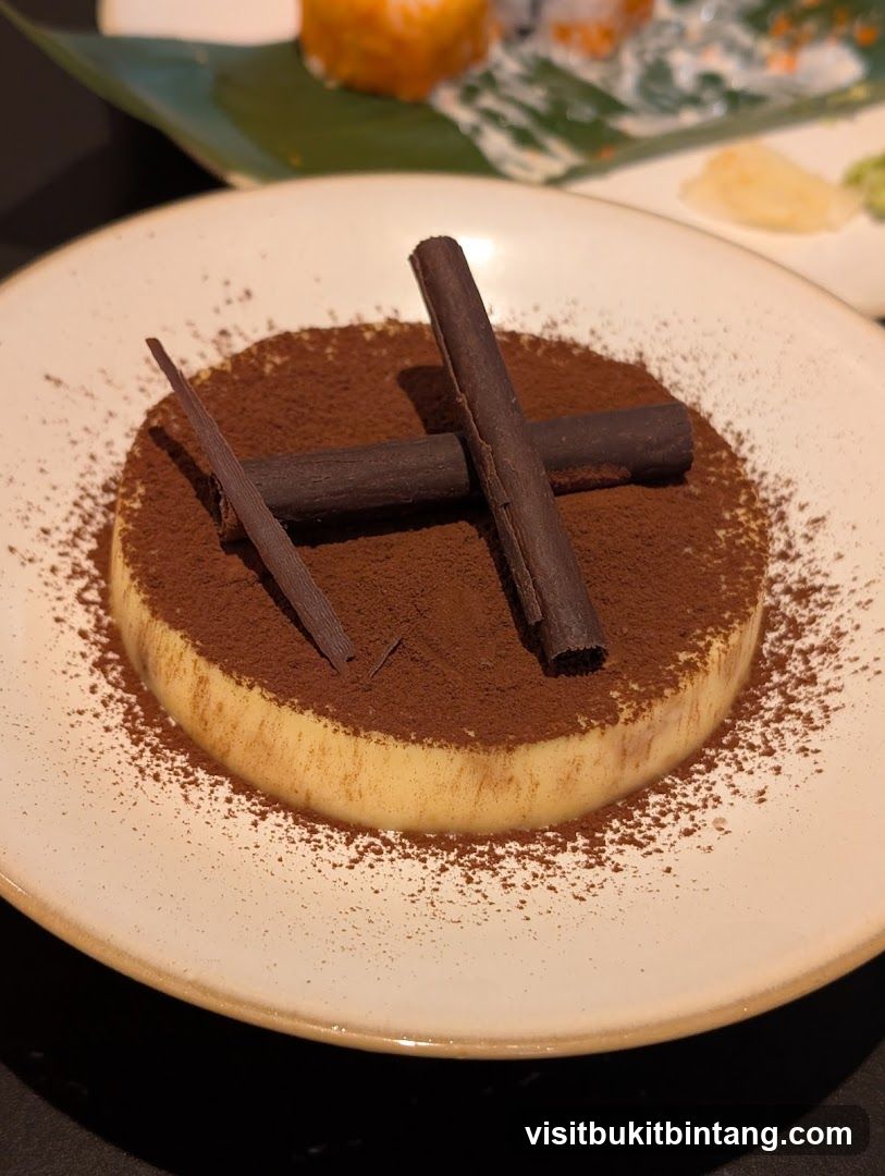 Dessert with Chocolate and Cocoa Powder