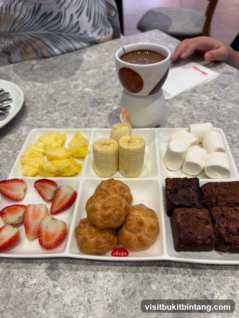 Dessert Platter with Chocolate Fondue