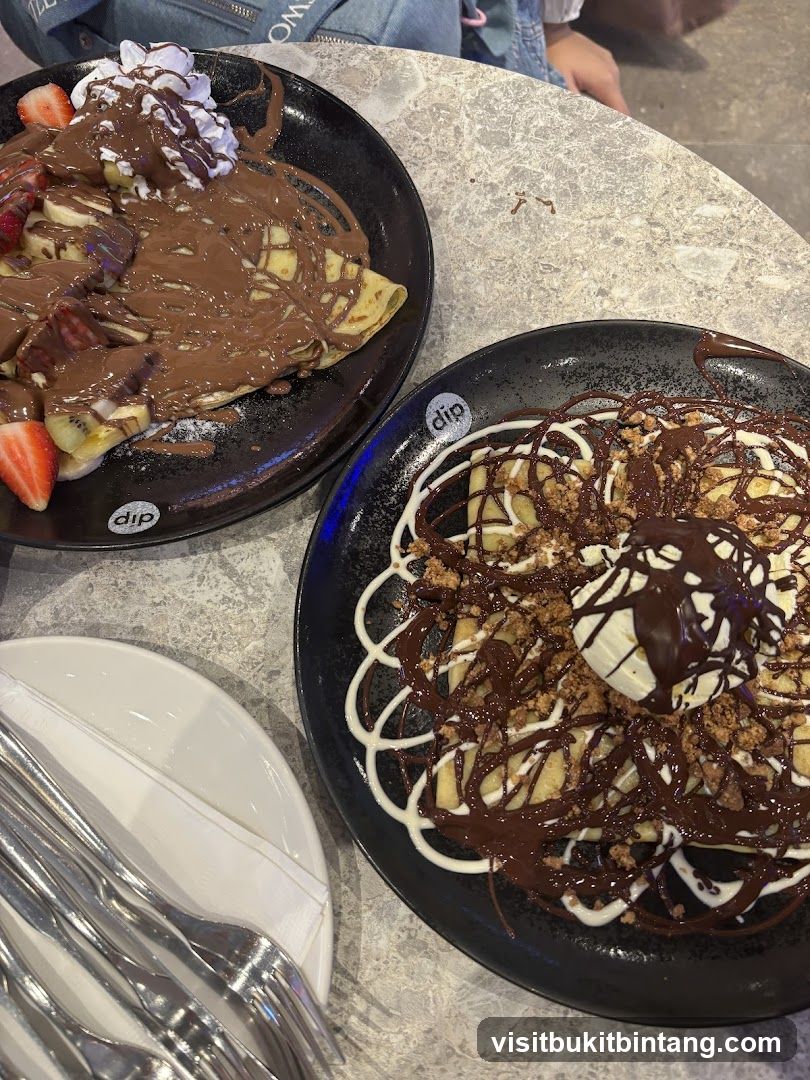 Desserts with Chocolate Drizzle