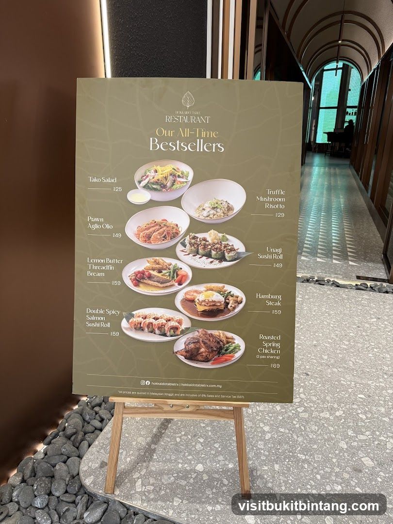 Restaurant Bestsellers Menu