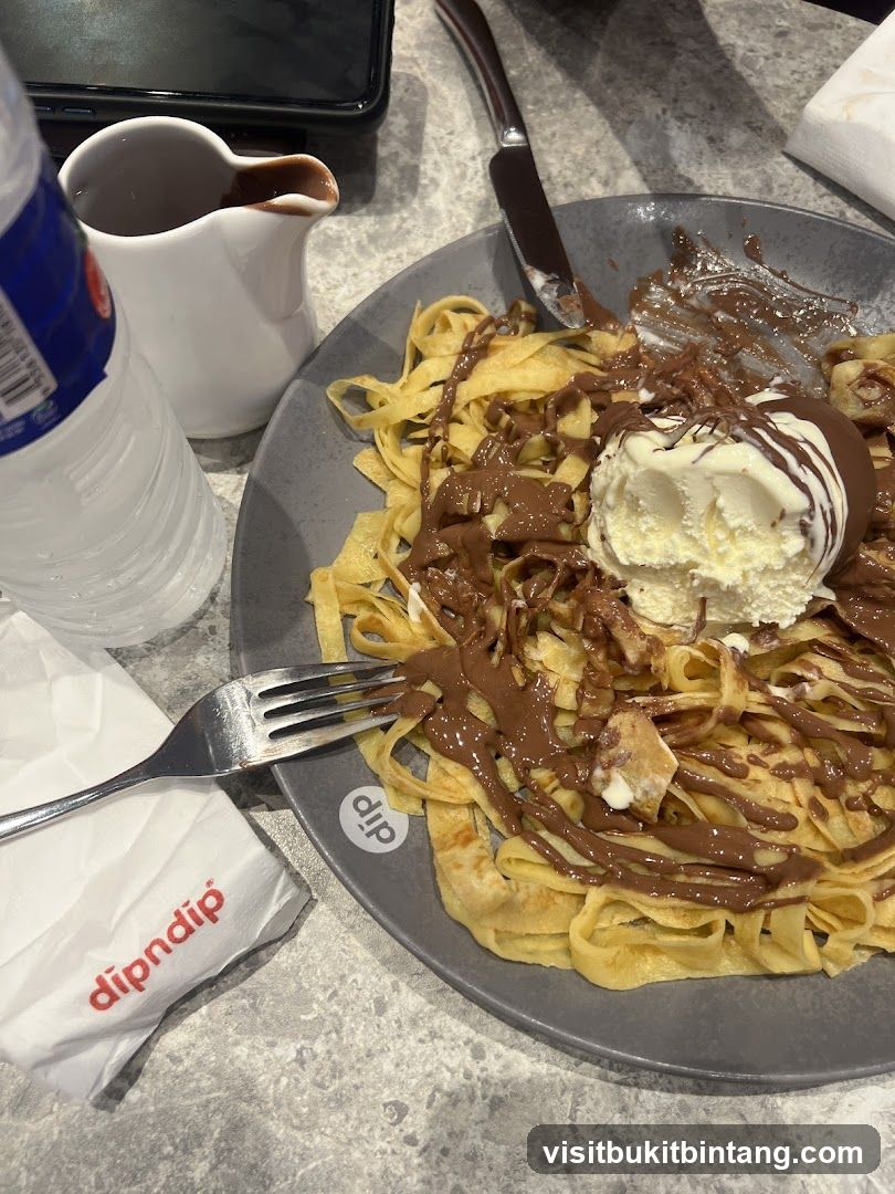 Crepes with Chocolate and Ice Cream