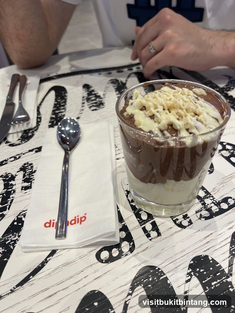 Dessert with Chocolate and White Cream