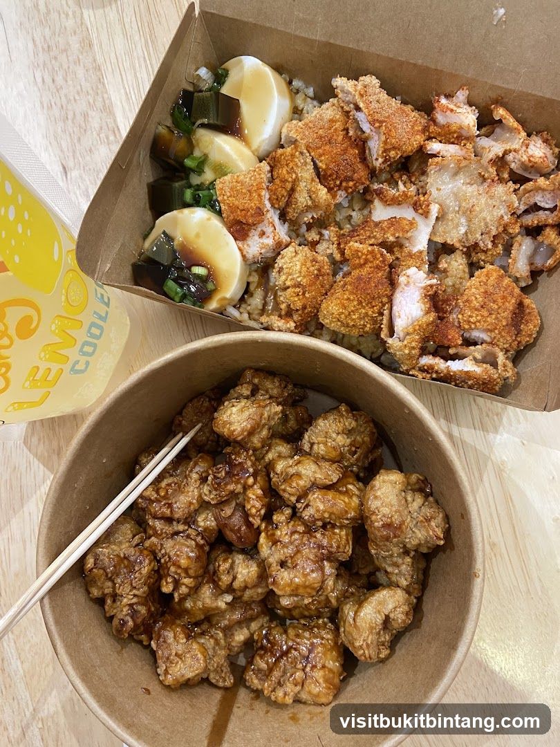 Fried Chicken and Rice Meal