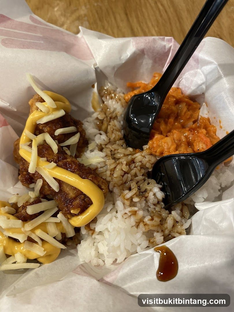 Chicken Wings with Rice and Side Dish