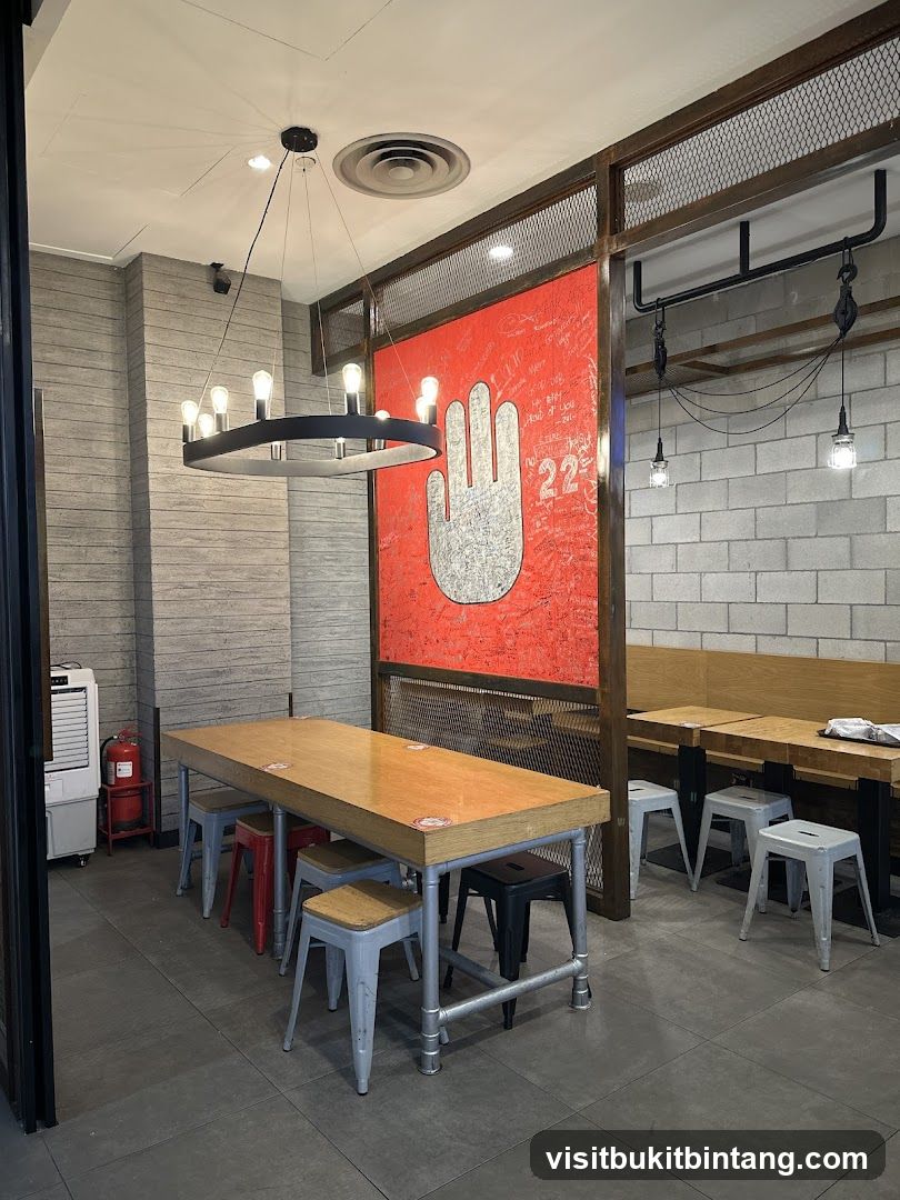 Restaurant Interior with Communal Table