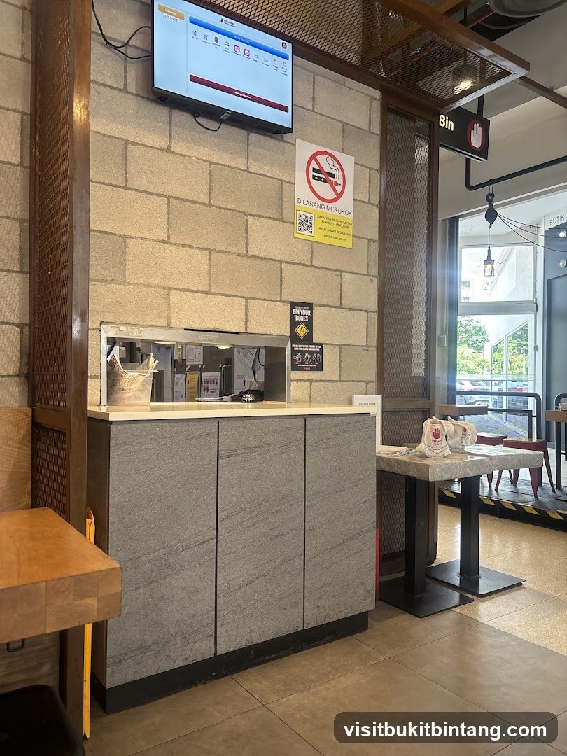 Counter and seating area
