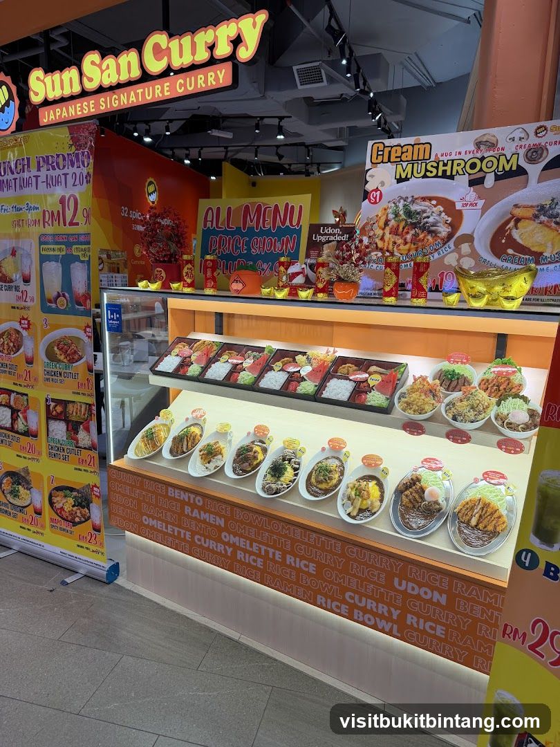 Sun San Curry Food Display